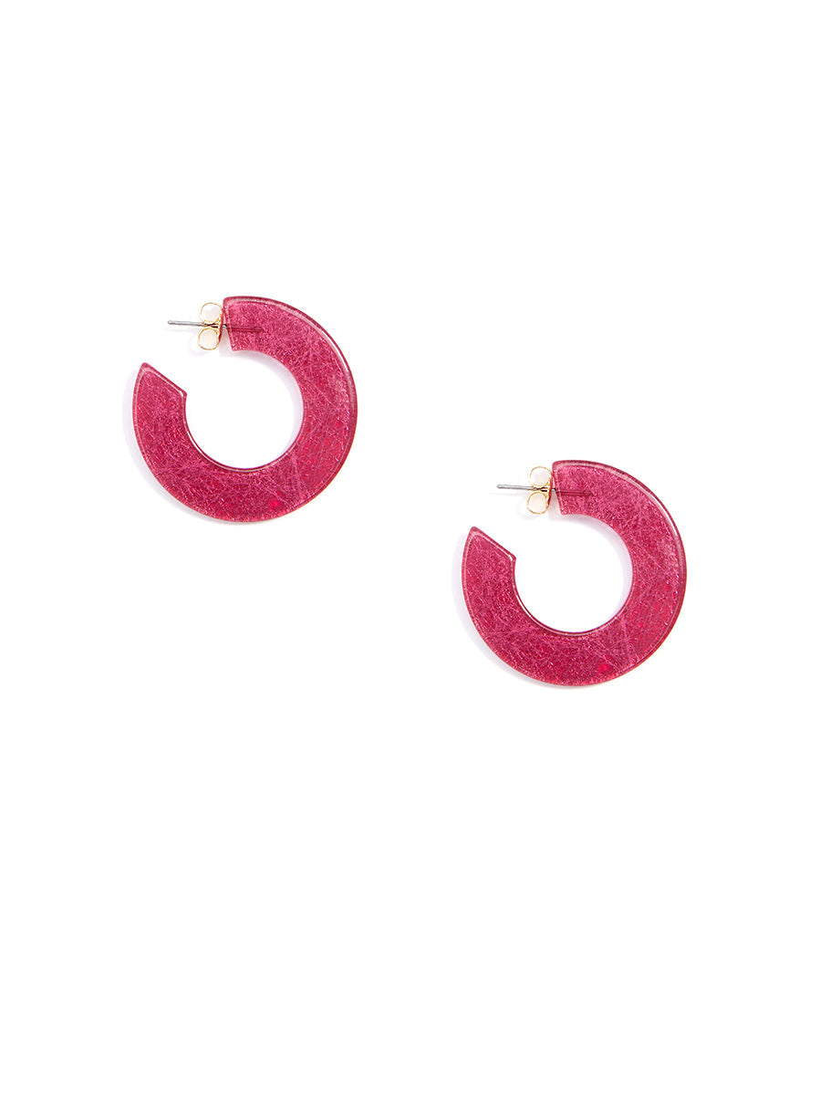 Static Silk Hoop Earring