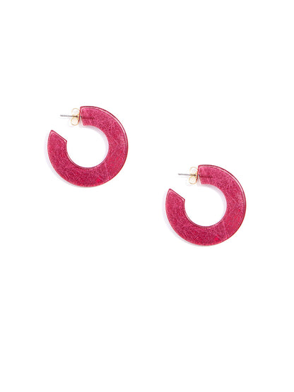 Static Silk Hoop Earring