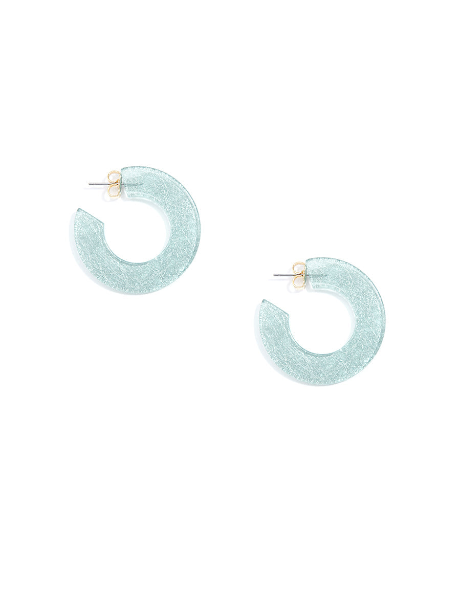 Static Silk Hoop Earring