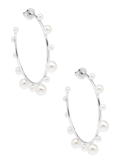 Lucky Pearl Hoop Earring