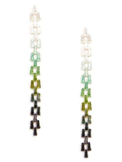 Gradient Crystal Chain Drop Earring
