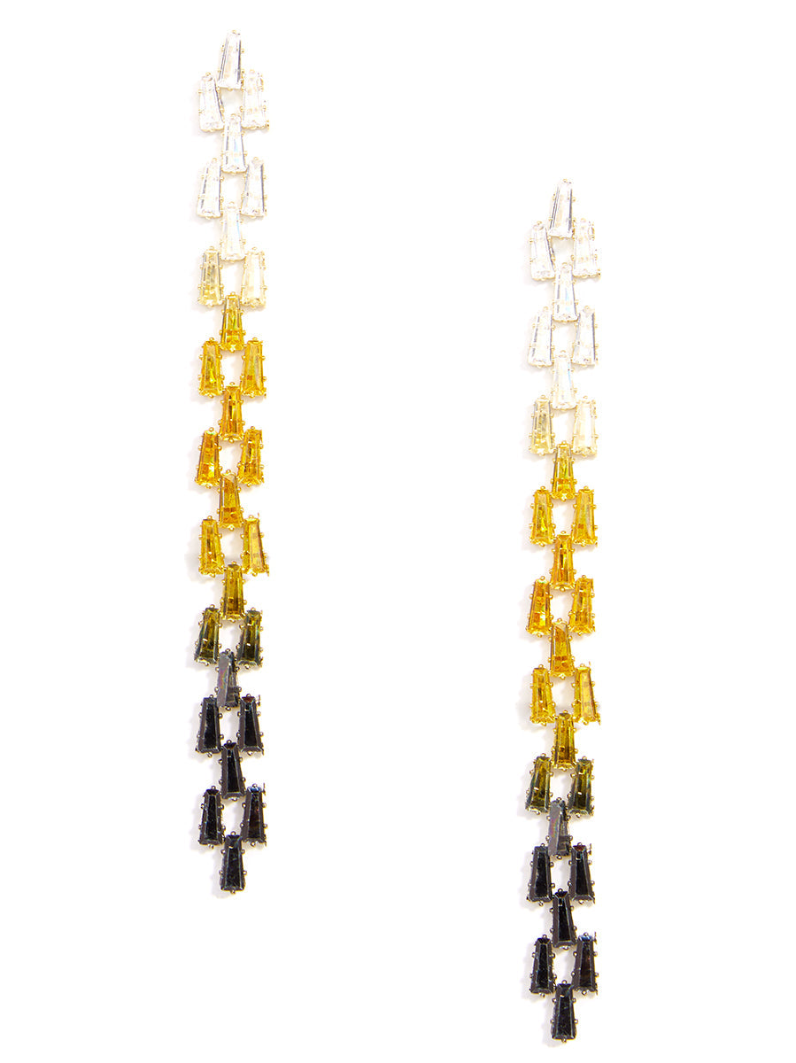Gradient Crystal Chain Drop Earring