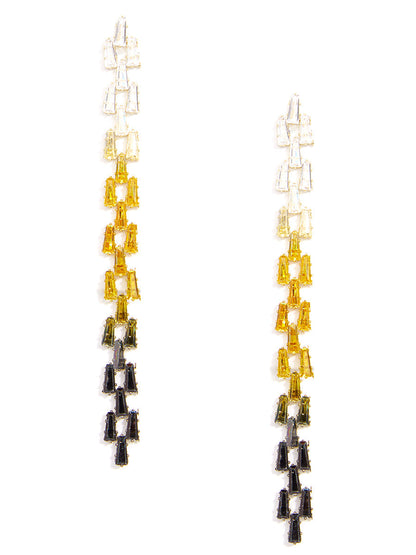 Gradient Crystal Chain Drop Earring