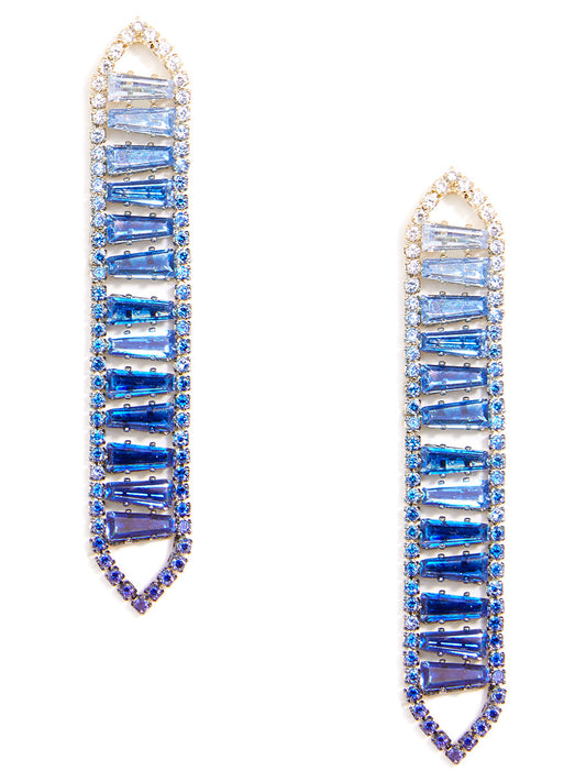 Stacked Gradient Crystal Drop Earring