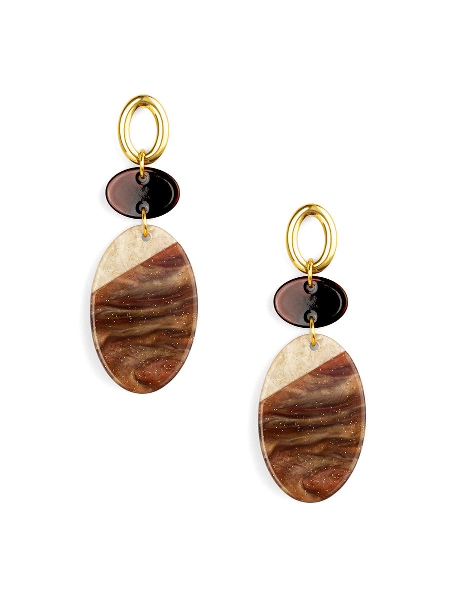Noa Disc Drop Earring