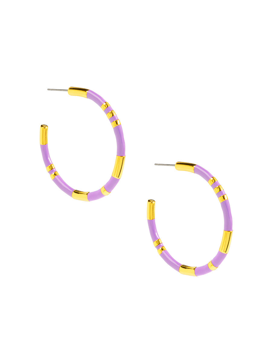 Enamel Cleopatra Hoop Earring