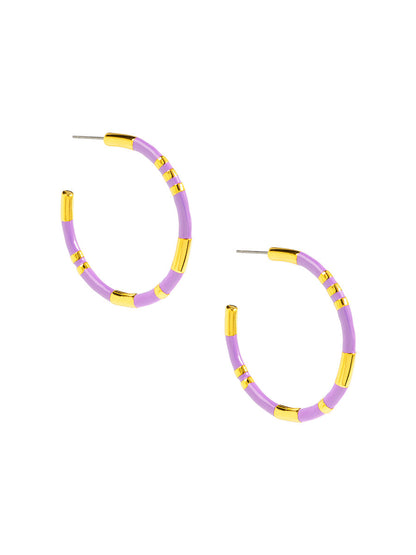 Enamel Cleopatra Hoop Earring