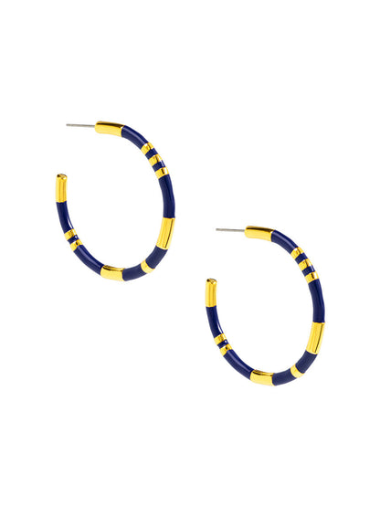 Enamel Cleopatra Hoop Earring