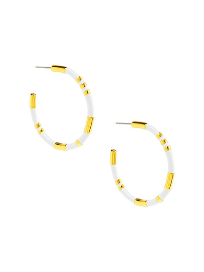 Enamel Cleopatra Hoop Earring