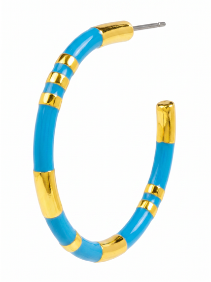 Enamel Cleopatra Hoop Earring