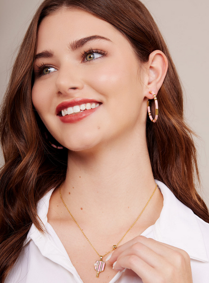 Enamel Cleopatra Hoop Earring