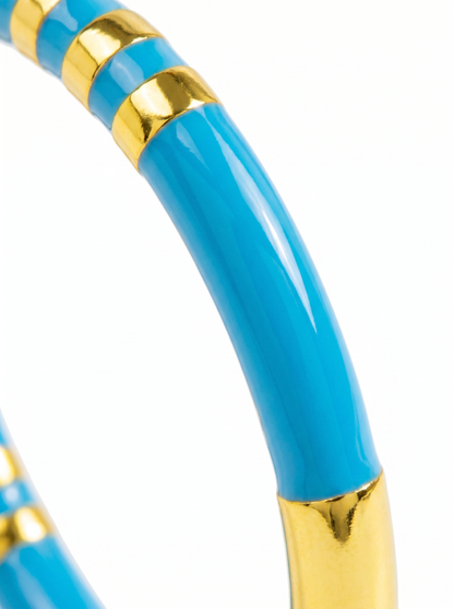 Enamel Cleopatra Hoop Earring