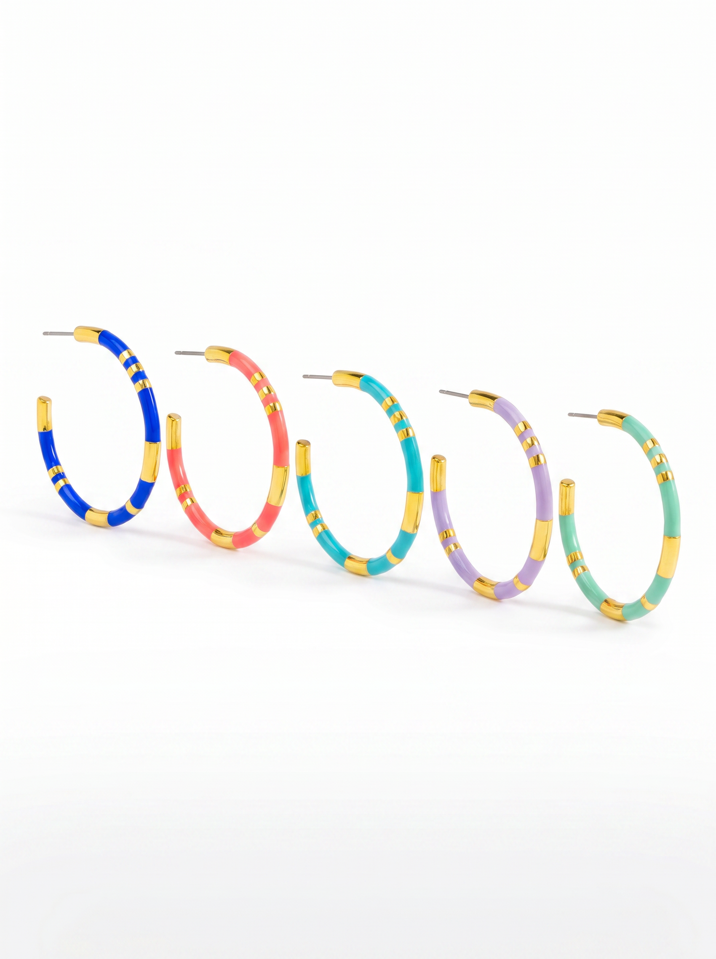 Enamel Cleopatra Hoop Earring