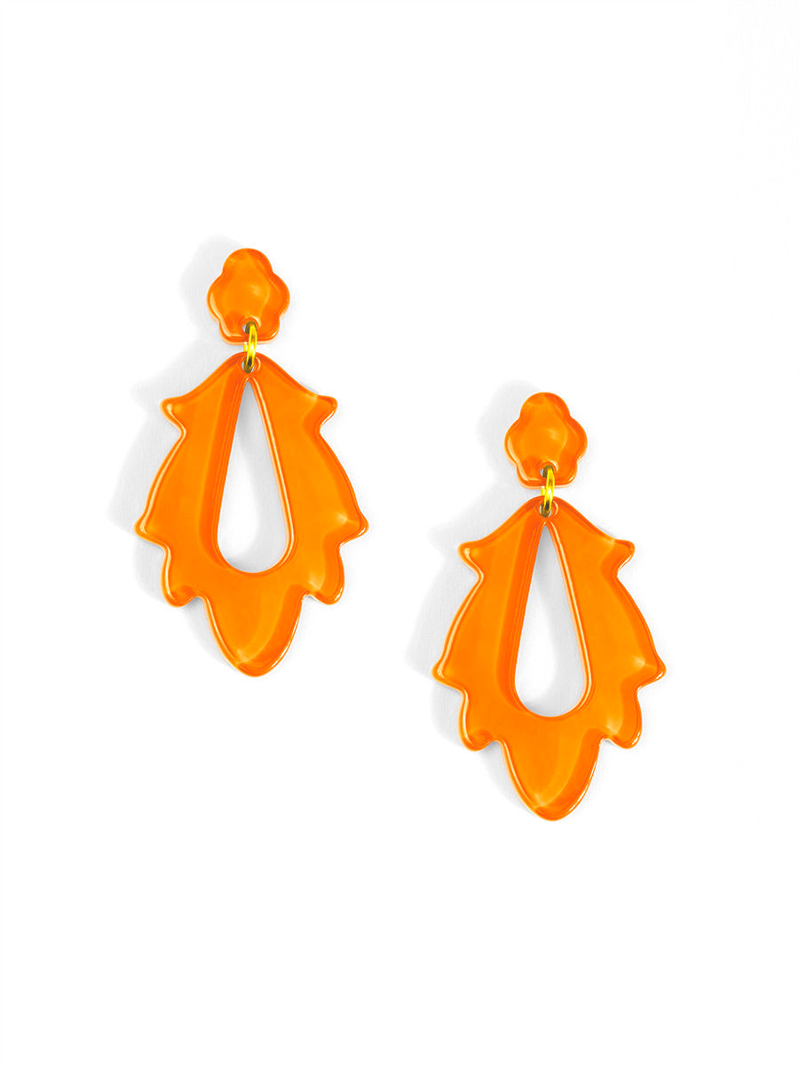 Resin Flame Drop Earring