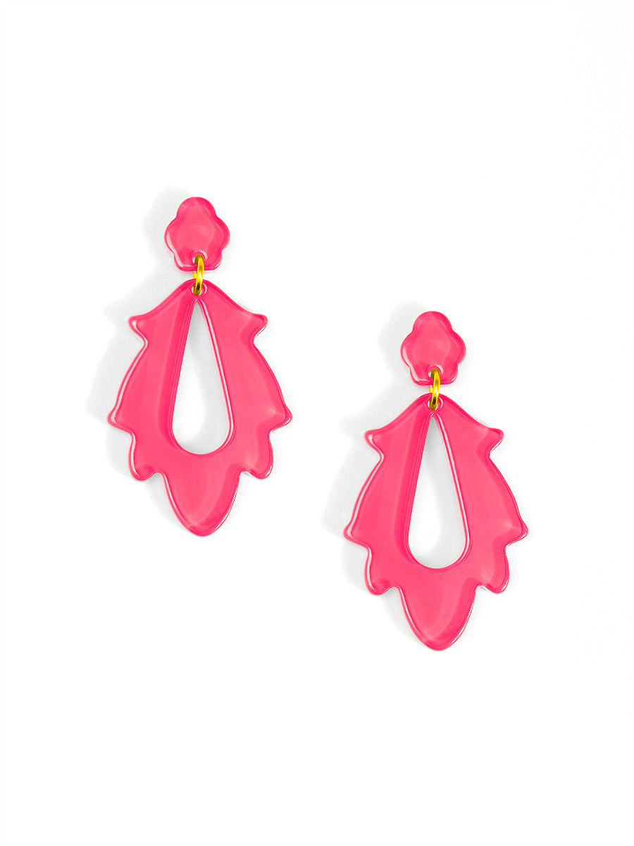 Resin Flame Drop Earring