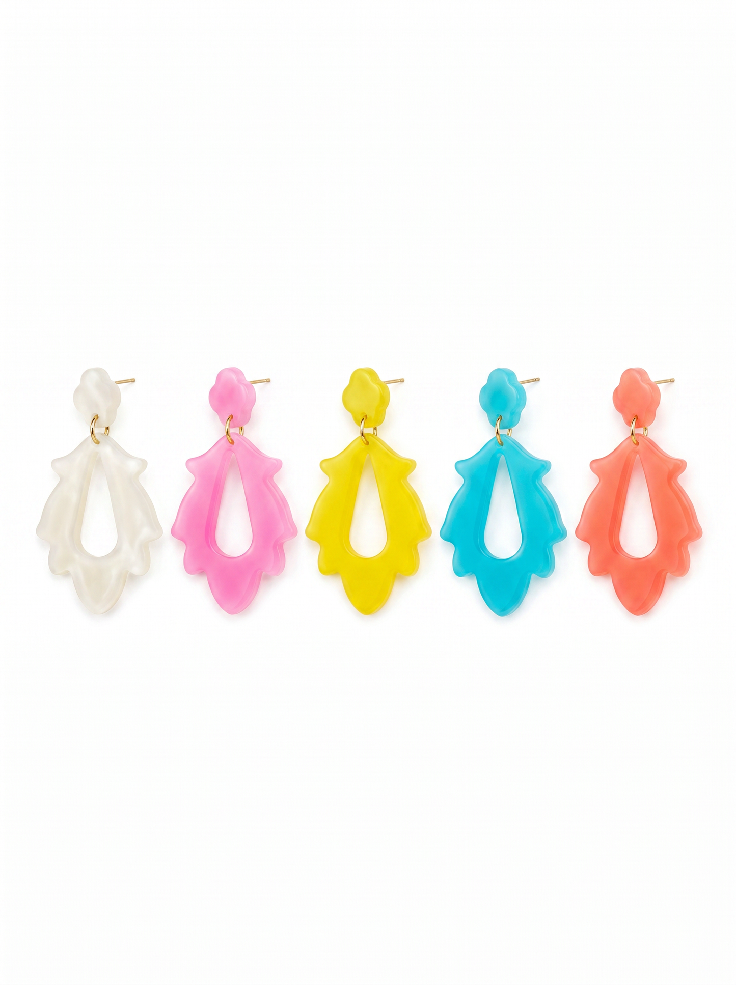 Resin Flame Drop Earring