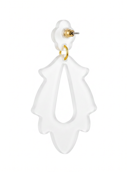 Resin Flame Drop Earring