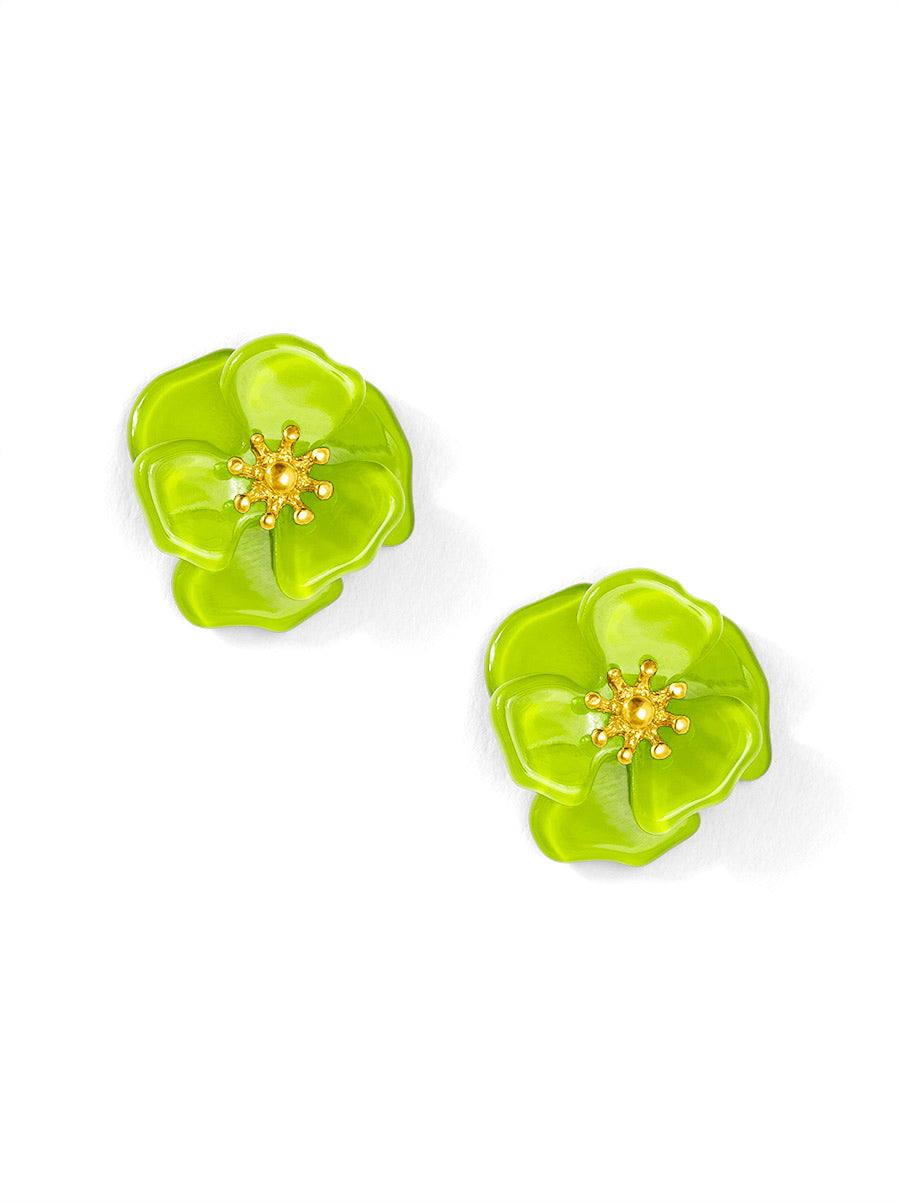 Amelia Resin Mini Flower Stud Earring