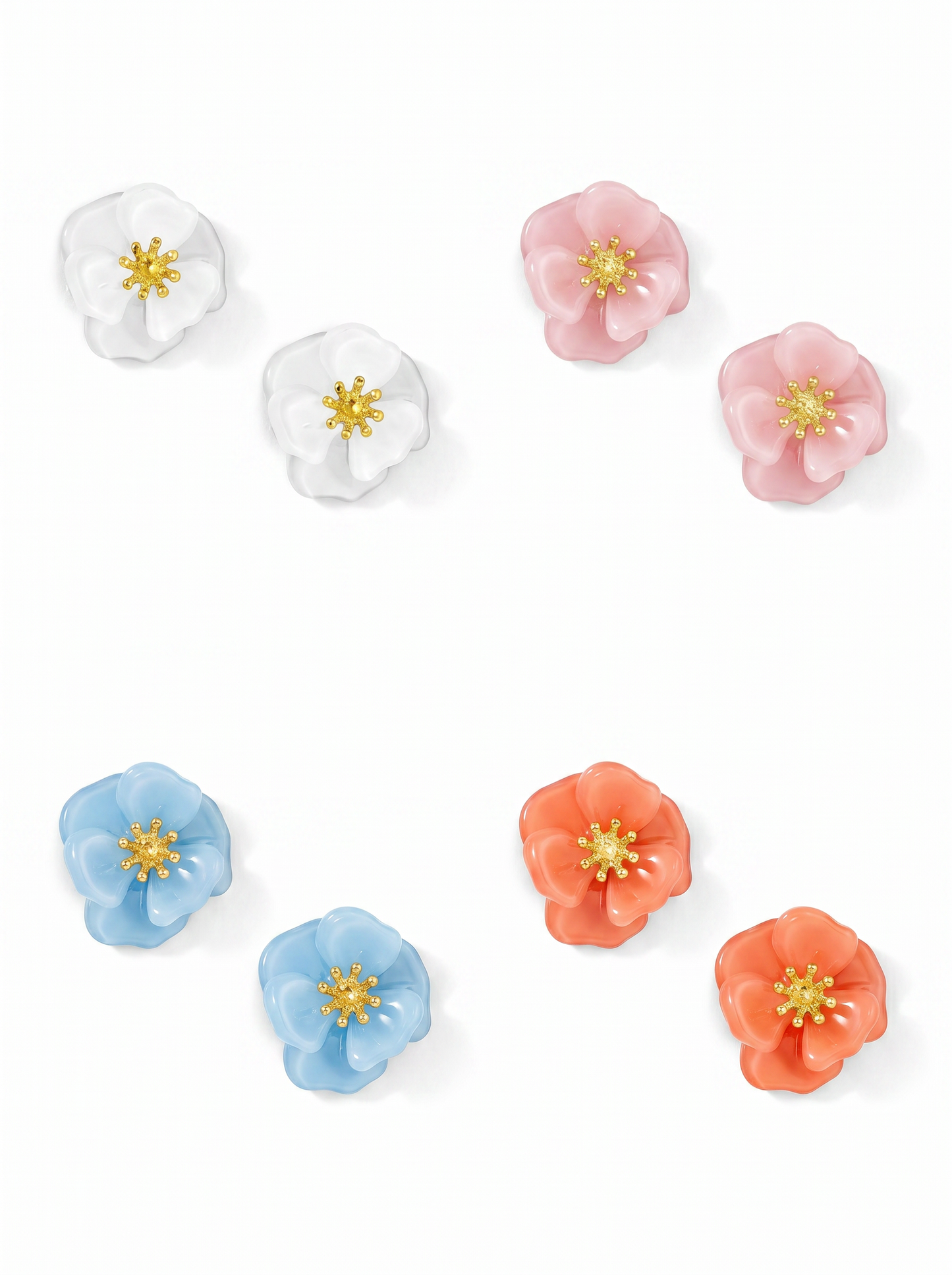Amelia Resin Mini Flower Stud Earring