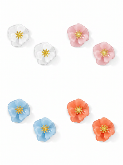Amelia Resin Mini Flower Stud Earring