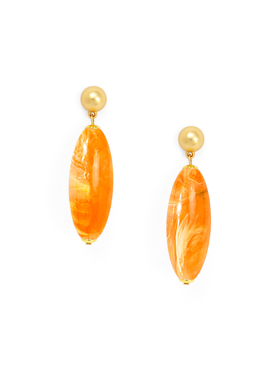 Glossy Resin Bead Drop Earring