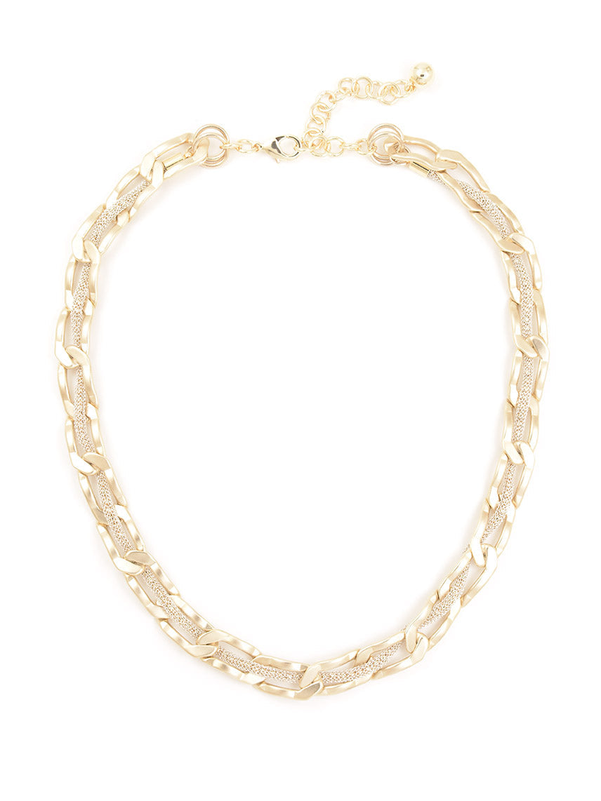 Shimmering Chains Collar Necklace