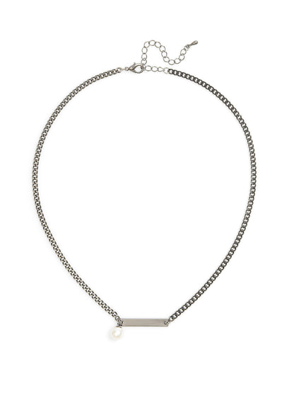 Pasty Pearl Bar Necklace