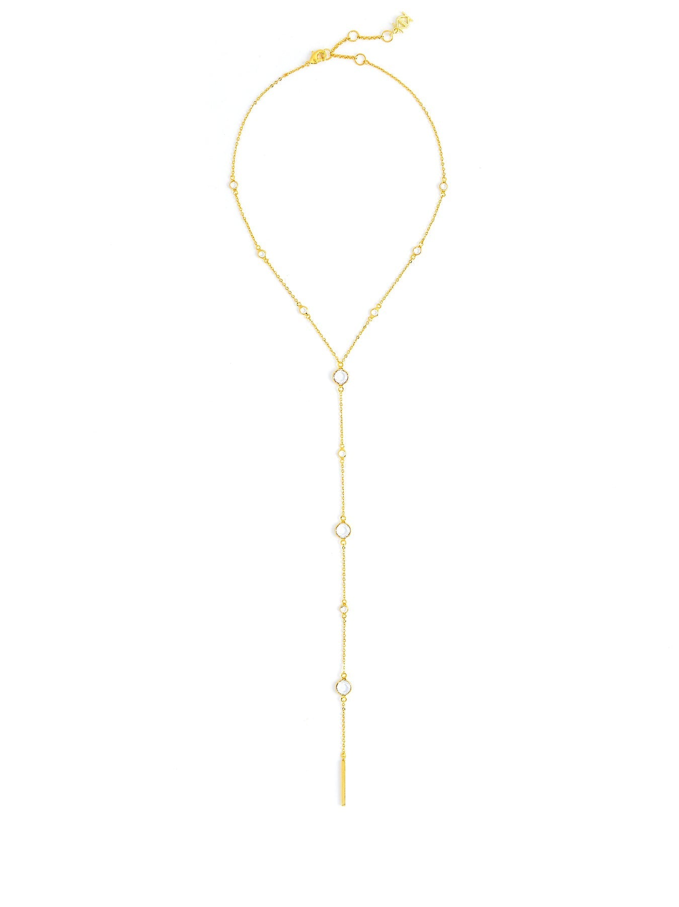 Crystal Drops Y- Necklace