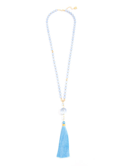 Lucky Lucite Tassel Necklace