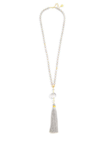 Lucky Lucite Tassel Necklace