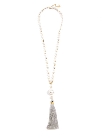 Lucky Lucite Tassel Necklace