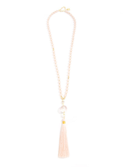 Lucky Lucite Tassel Necklace