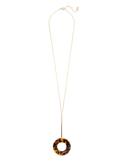Tortoise Circle Pendant Necklace