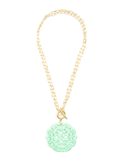 Allure Resin Pendant Necklace