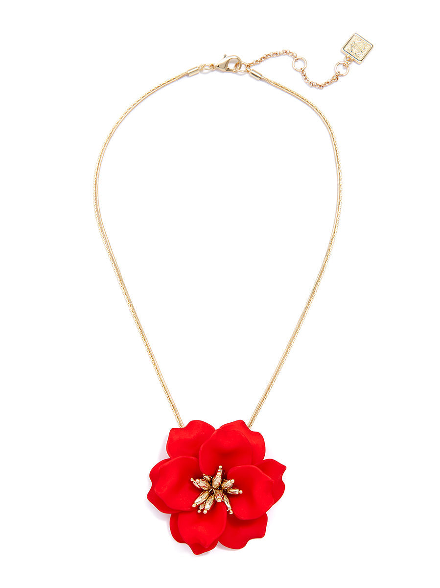 Painted Petals Pendant Necklace
