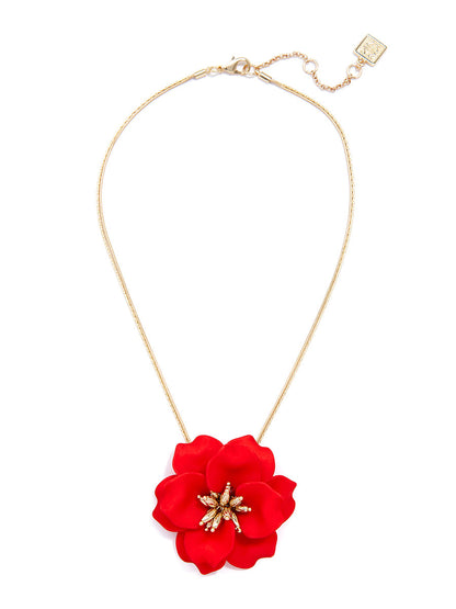 Painted Petals Pendant Necklace