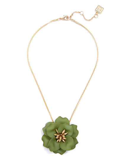 Painted Petals Pendant Necklace