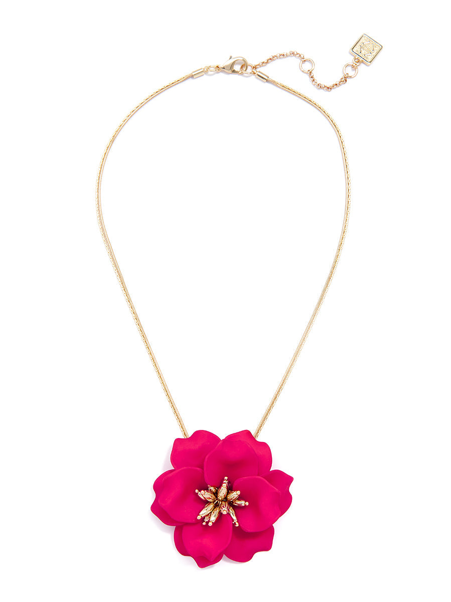 Painted Petals Pendant Necklace
