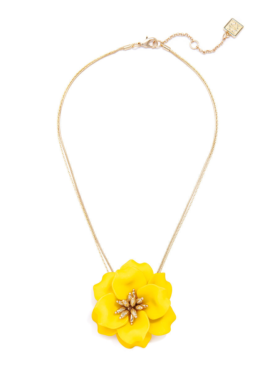Painted Petals Pendant Necklace