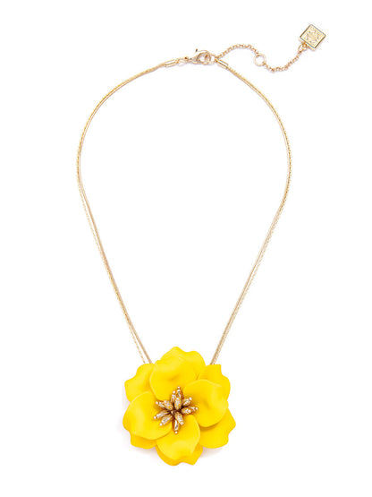 Painted Petals Pendant Necklace