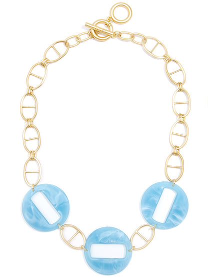 Cloud Links and Mariner Chain Collar Necklace
