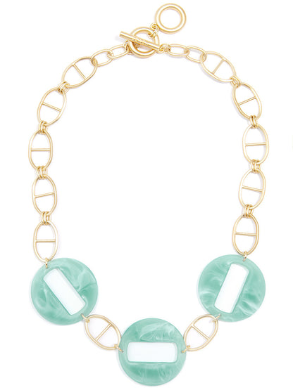 Cloud Links and Mariner Chain Collar Necklace