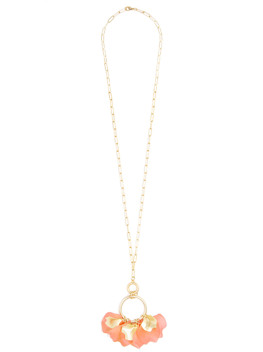 Sheer Petals Pendant Necklace