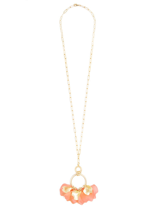 Sheer Petals Pendant Necklace