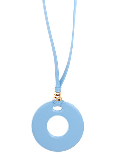 Bohemian Flair Faux Leather Pendant Necklace