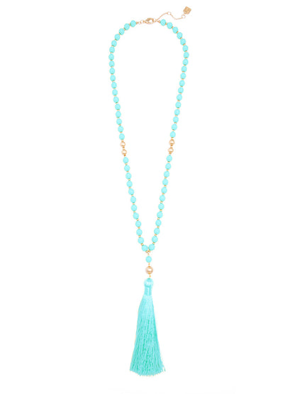Faye Beaded Tassel Necklace