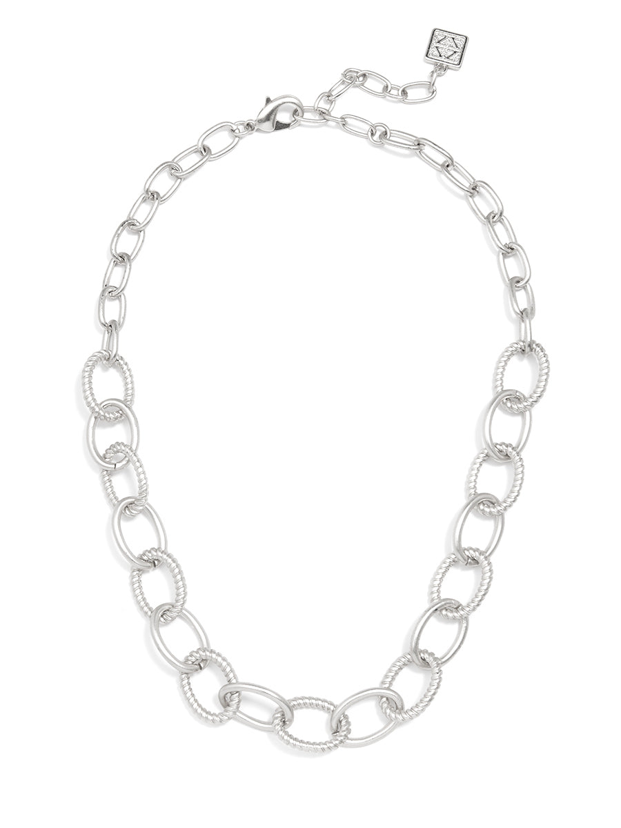 Venus Matte Oval Links Necklace