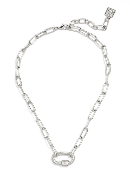 Pav?Diamond Charm Necklace