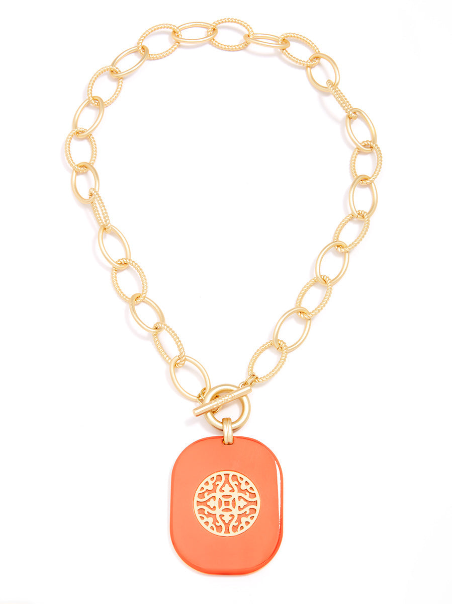 Heather Links Pendant Collar Necklace