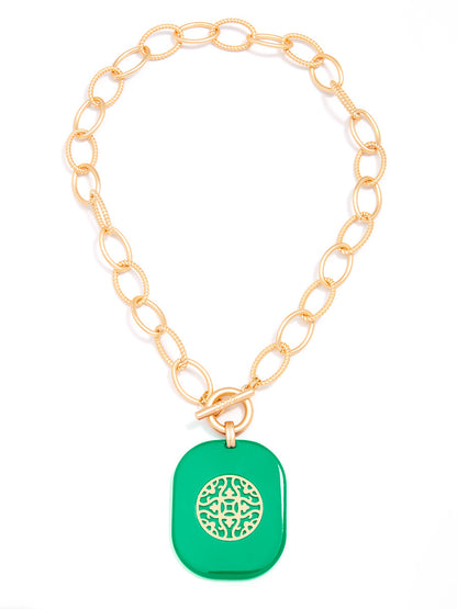 Heather Links Pendant Collar Necklace